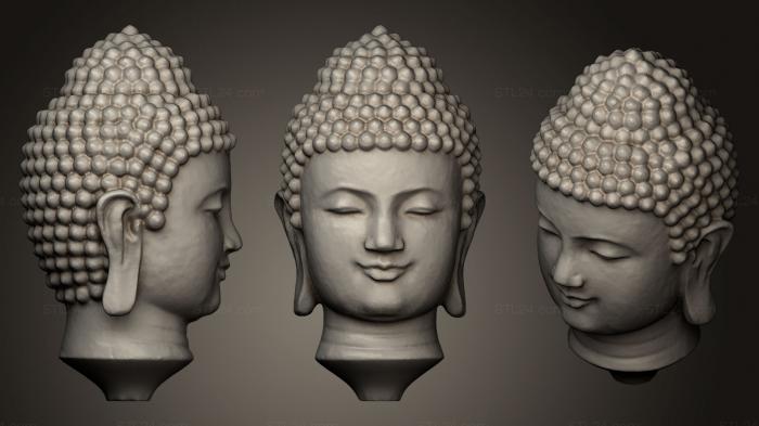 Buddha figurines (Budda Head, STKBD_0038) 3D models for cnc